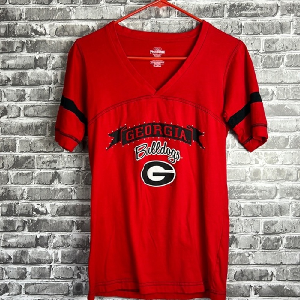 Pro Edge Red Georgia Bulldogs Short Sleeve Tee